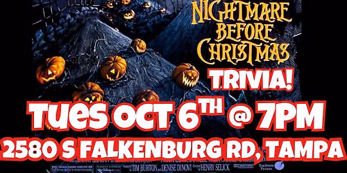 The Nightmare Before Christmas Trivia @ Bubba's 33 Tampa