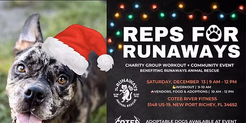 Reps for Runaways - Group Fitness Workout & Pet Adoption Event