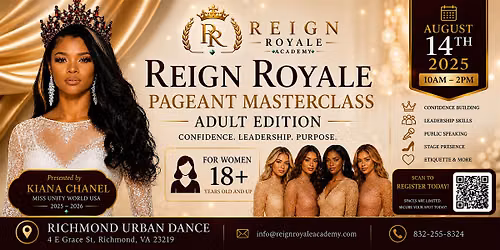 Reign Royale Adults Leadership & Pageant Masterclass