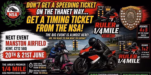 Sprint\/Drag racing weekend Manston Raceway