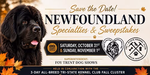 Heart of America Newfoundland Club Fall Specialties & Sweepstakes