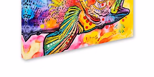 Colorful Fish Paint Night Mixed Media