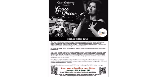 Bristol 1904 Arts presents Grace Sheene by Jack Calloway