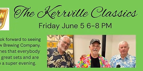 Kerrville Classics on the stage at Pint & Plow Brewing Company
