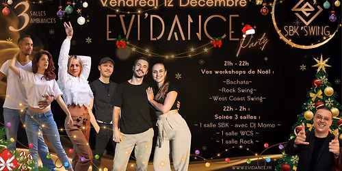 Evi'Dance Party - Workshops + Soir\u00e9e 2 salles - 12 D\u00e9cembre