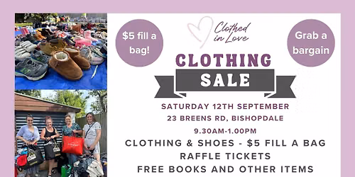 Clothing & Shoe Sale (Clothed in Love Fundraiser) 