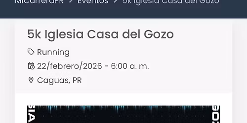 Carrera 5K Casa del Gozo