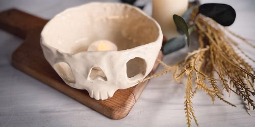 10\/07 Clay Handbuilding: Skull Luminary