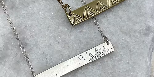 Stamped Bar Necklace