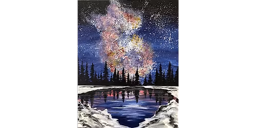Colorful Skies Over a Wintery Lake - Paint and Sip in Houston | Classpop!\u2122