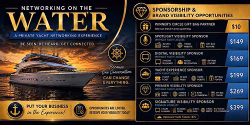Networking on the Water | Sponsorship & Brand Visibility Opportunities