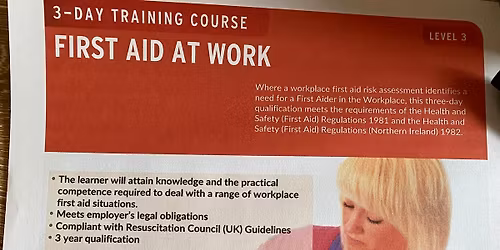 3 day First aid at Work course 