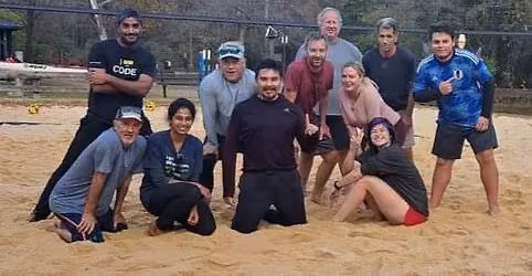 B+ (mid-Intermediate) level sand volleyball