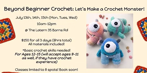 Beyond Beginner Crochet: Let's make a Crochet Monster! (for kids and teens)