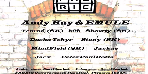 T - Attack \/ Peter Paul Rotta & friend DJs \/ FABRIC Ostrava (Czech Republic)