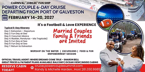 Valentine & Superbowl Cruise:  Power Couple Family & Friends