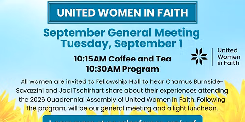United Women in Faith September General Meeting