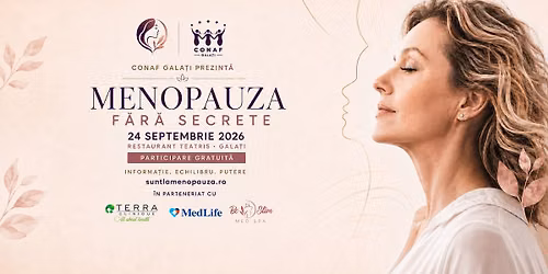 Menopauza fără Secrete | Ediția Galați | 24 septembrie 2026 — Teatris - Restaurant
