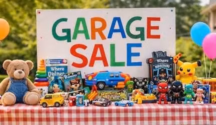 \u0414\u0435\u0442\u0438 \u0443\u0447\u0430\u0442\u0441\u044f \u043f\u0440\u043e\u0434\u0430\u0432\u0430\u0442\u044c! \u0421\u0432\u043e\u0438 \u043f\u043e\u0434\u0435\u043b\u043a\u0438 \u0438 \u0438\u0433\u0440\u0443\u0448\u043a\u0438. Yard Sale With Kids.