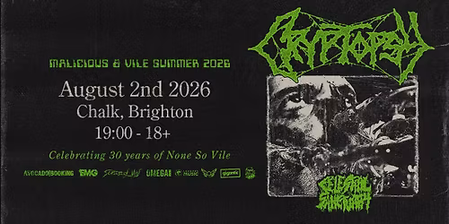 Cryptopsy plus Celestial Sanctuary at Chalk, Brighton
