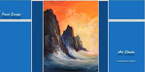 Paint Night\/Workshop- Waves Crushing