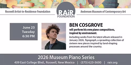 2026 Museum Piano Series - Ben Cosgrove
