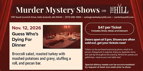 November Murder Mystery Show