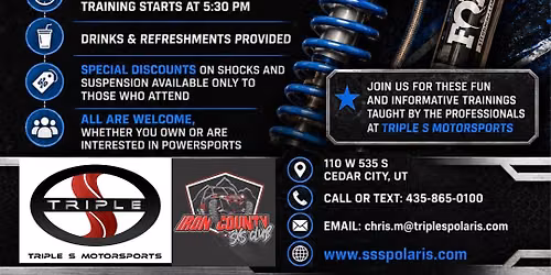Free Customer Training Event - Shocks & Suspension