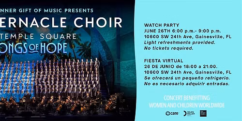 Songs of Hope Watch Party: The Tabernacle Choir at Temple Square