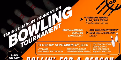 Taking Chance Foundation 9pin no tap tournament