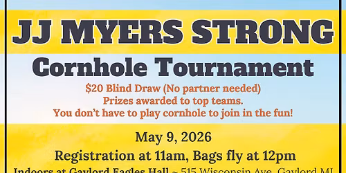 5th Annual JJ Myers Strong Cornhole Tournament