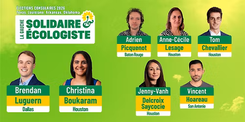 Ap\u00e9ro avec la Gauche Solidaire et \u00c9cologiste - la Nouvelle-Orl\u00e9ans