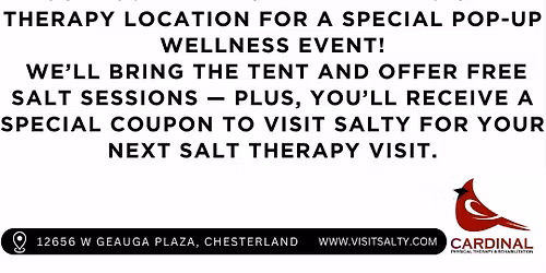 Salty Pop up at Cardinal Physical Therapy