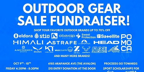 Outdoor Gear Sale Fundraiser