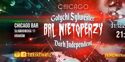 Bal Nietoperzy, czyli Gotycki Sylwester 2025 \/\/ 31.12 \/\/ Chicago Bar \/\/ Krak\u00f3w