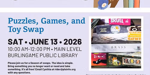 Puzzles, Games, and Toy Swap 