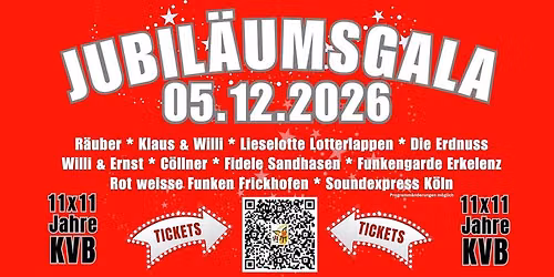 Jubil\u00e4umsgala 11 x 11 Jahre KVB