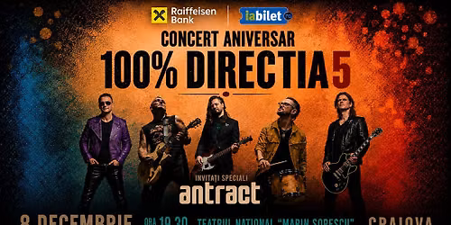 Concert Direcția 5 la Teatrul Național "Marin Sorescu" Craiova