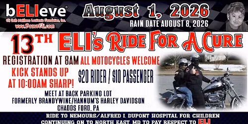 13th Annual Eli\u2019s Ride For A Cure