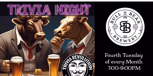 Trivia Revolution at Bull N Bear Brewery