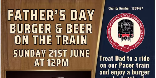 Father's Day Burger and Beer on the Train