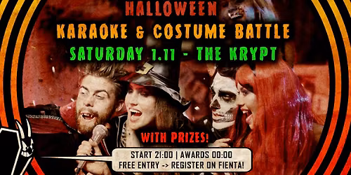1.11 \u2022 Halloween karaoke & costume battle \ud83c\udf83 Free entry @ The Krypt