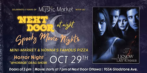 Spooky Movie Night at Next Door Ottawa 'I Know What You Did Last Summer'