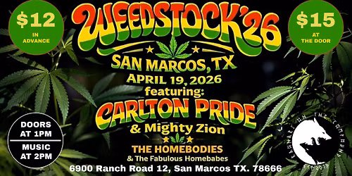 WEEDSTOCK 26 Carlton Pride & Mighty Zion with The Homebodies & The Fabulous Homebabes