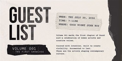 Guest List Showcase Volume 001