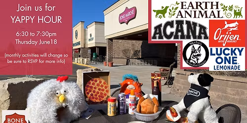 June Yappy Hour with Skylar's Scholarships featuring Earth Animal, Acana, Orijen, Lucky One Lemonade