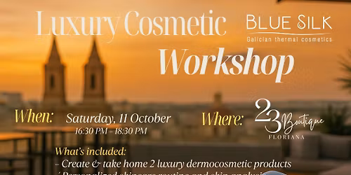 Luxury Thermal Cosmetic Workshop – Rooftop, Floriana