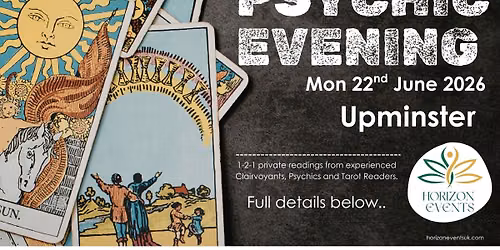PSYCHIC & TAROT EVENING Upminster 2026 