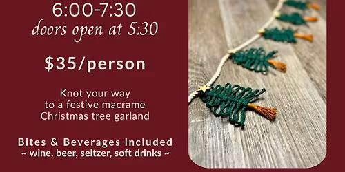 Macrame Christmas Tree Garland