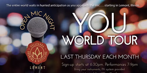 LEMONT OPEN MIC NIGHTS: Last Thursday every month!